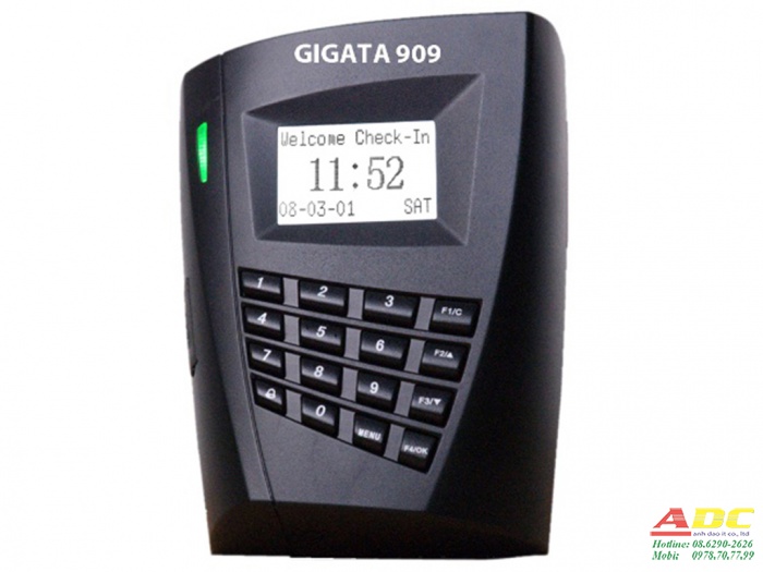 Máy chấm công và kiểm soát cửa bằng thẻ GIGATA 909